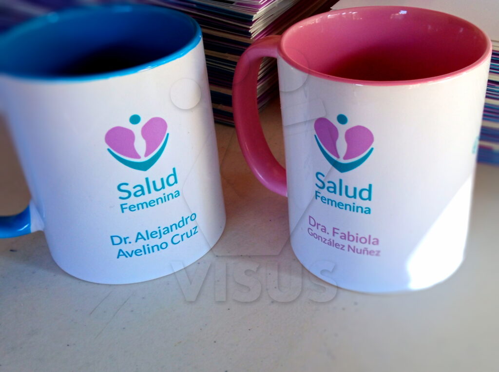 Tazas Sublimadas Borde Color Pastel | Salud Femenina