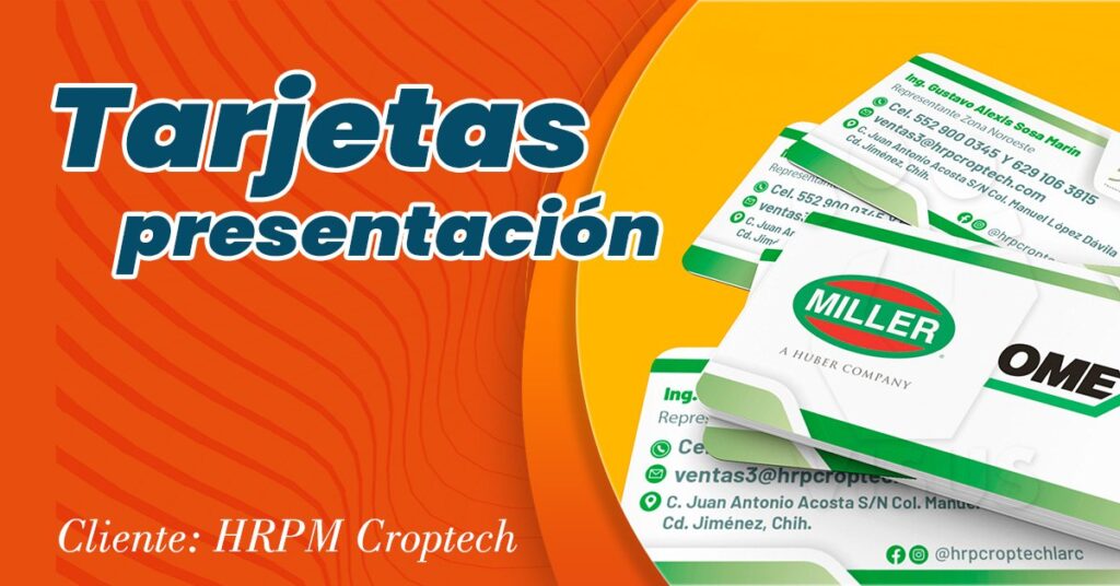 Tarjetas de presentación HRP croptech |